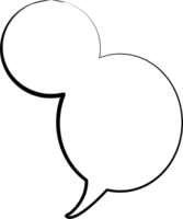 Black and white speech bubble balloon, icon sticker memo keyword planner text box banner, flat png transparent element design