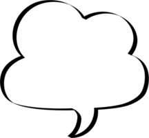 Black and white speech bubble balloon, icon sticker memo keyword planner text box banner, flat png transparent element design