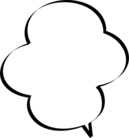 Black and white speech bubble balloon, icon sticker memo keyword planner text box banner, flat png transparent element design