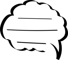 Black and white speech bubble balloon, icon sticker memo keyword planner text box banner, flat png transparent element design