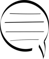 Black and white speech bubble balloon, icon sticker memo keyword planner text box banner, flat png transparent element design