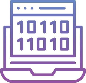 Binary Code Vector Icon