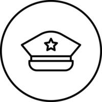 icono de vector de sombrero militar