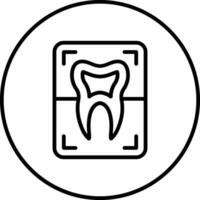 diente radiografía vector icono