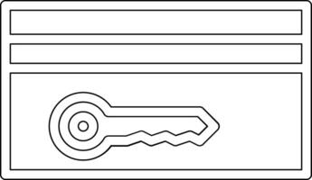 tarjeta llave vector icono