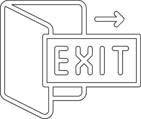 Fire Exit Vector Icon