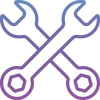 Cross Wrench Vector Icon