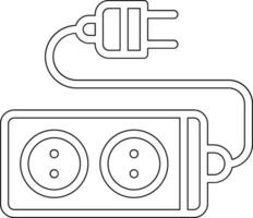 icono de vector de cable de extensión