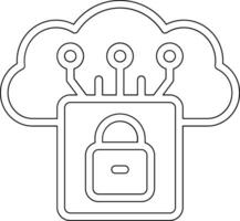 Cloud security Vector Icon