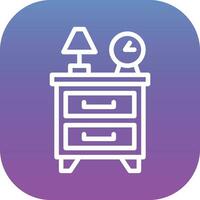 Bedside Table Vector Icon