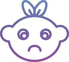 Sad Baby Vector Icon