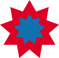 The star shape element for Australia day PNG