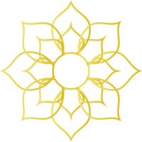 The gold flower Chinese style PNG