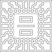 icono de vector de microchip