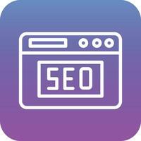 sitio web seo vector icono