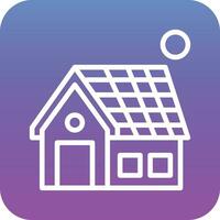 Solar House Vector Icon