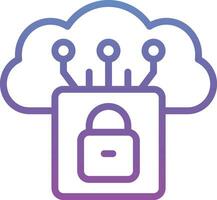 Cloud security Vector Icon