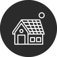 Solar House Vector Icon