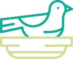 Brids in Nest Vector Icon