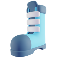 3D Illustration of Blue Winter Boots png