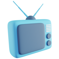 3D Illustration of Blue Tv png