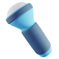 3d illustration de bleu lampe de poche png