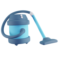 3D Illustration of Blue Vacuum Cleaner png