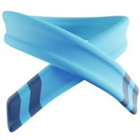 3d illustratie van blauw winter sjaal png