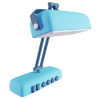 3D Illustration of Blue Desk Lamp png