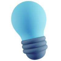 3d illustrazione di blu lampada png