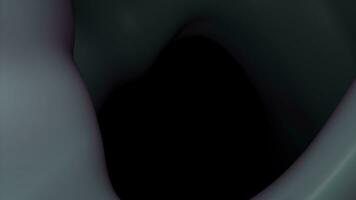 Abstract gradient flowing shapes looking like cave. Design. Dark tunnel with smooth walls. photo