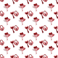 Watercolor Valentine's Day Seamless Pattern png