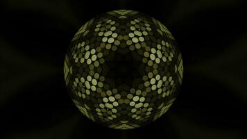 Kaleidoscope seamless loop pattern with multicolored motion graphics background. Media. Magic mandala with small circles. photo