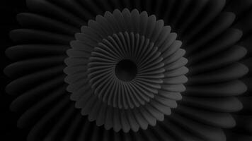 Gray abstraction. Motion. A grey tunnel made of a spring that rotates. photo