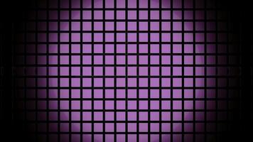 Abstract pink wall of same size squares with a vertical moving wave. Design. Cubic shaped background with a round light spot. photo