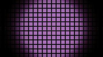 Abstract pink wall of same size squares with a vertical moving wave. Design. Cubic shaped background with a round light spot. photo