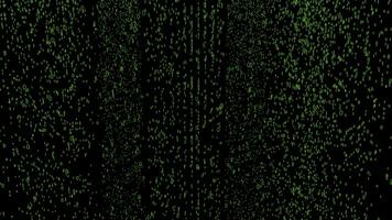 Green rain of tiny particles on a black background. Design. Small moving green falling dots, seamless loop. photo