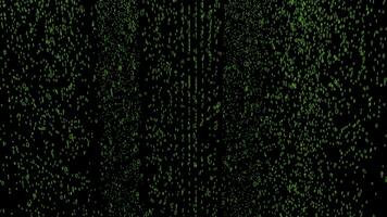 Green rain of tiny particles on a black background. Design. Small moving green falling dots, seamless loop. photo