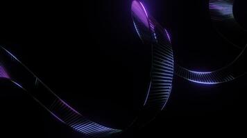 Abstract gradient flowing and rotating spiral on a dark background. Design. Striped spiral shape forming tunnel. photo