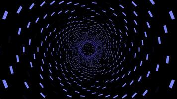 Spiral shaped moving rectangles creating effect of endless spinning funnel, seamless loop. Design. Blue starry tunnel. photo