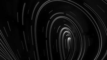 Spiral ripples with futuristic lines. Design. Vibrations in streams of neon lines and spiral movement. Spiral 3d stream with neon futuristic stripes photo