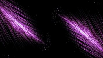 Black background with animation.Motion.Bright lines of light color spread across the footage on a dark background in abstraction. photo