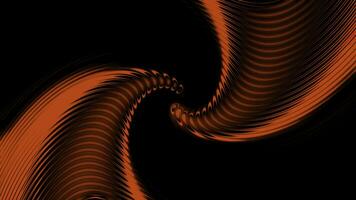 Abstract spiral flow with stripes on black background. Motion. Spiral flow with moving stripes. Swirling 3d stream in motion on black background photo