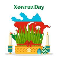 nowruz día azerbaiyán ilustración vector fondo vector eps 10