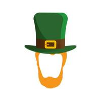 St patrick's vector template hat and beard illustration. Vector eps 10