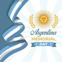 Memorial Day illustration vector backgroud.The Day of Argentina Memorial Day. Vector eps 10