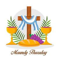 Maundy Thursday illustration vector background. Vector eps 10