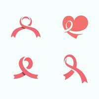 Breast cancer awareness logo design. Illustration icon vector