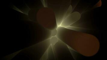 Close-up of motion of abstract blur cylinder shapes with illumination. Black background. photo