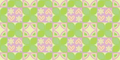Geometric pattern vector background with Scandinavian abstract color or Swiss geometry prints of rectangles, squares and circles shape design